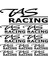 Sticker Master Tas Racing Sponsor Set Sticker Oto Motor Pc Etiket 1