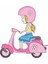 Sticker Master Vespa Girl Red Sticker Oto Motor Pc Etiket 1