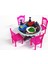 Yemek Masası Sandalye Takımı Pembe Renk 16 Parça Yemek Seti 1