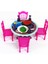 Yemek Masası Sandalye Takımı Pembe Renk 16 Parça Yemek Seti 2