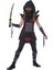Casus Ninja Kız Çocuk Kostümü Lüks 5-6 Yaş Siyah 1
