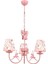 AV-1416-BALLERINA Pembe Boyalı Modern Avize E14 Metal Kumaş 52cm 1