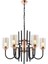AV-4163-6BSY Siyah Boyalı Modern Avize E27 Metal Cam 62cm 1