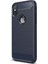 Apple iPhone X Brushed Carbon Fiber Silikon Kılıf + Tempered Ekran Koruyucu Cam 1