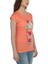 3021 - Turuncu Kadın Milkshake Desenli Baskılı Tshirt 2
