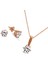 Gümüş Rose Tek Taş Set S014702 1