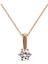 Gümüş Rose Tek Taş Set S014702 2