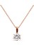 Gümüş Rose Tek Taş Set S014902 2
