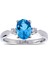 lı Oval Blue Topaz Yüzük 1020228 1