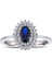 lı Oval Safir Anturaj Yüzük 1020238 1