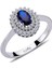 lı Oval Safir Anturaj Yüzük 1020238 2