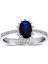 lı Oval Safir Anturaj Yüzük 1040087 1