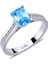 Lova Pırlantalı Oktagon Blue Topaz Yüzük 1050216 2