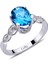lı Oval Blue Topaz Yüzük 1080058 2