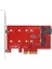 PCIE PCI express X4 M NGFF M.2 + B NVME M.2 Uzatma Kartı 1