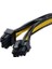 PLH-047 PCI-E Ekran Kartı Power Kablosu 8 Pin Erkek To 6+2 8 Pin Y Dişi Power Kablo 3