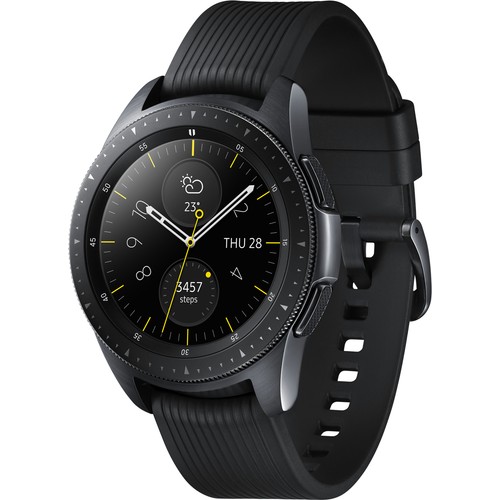 Samsung Galaxy Watch (42mm) (Android ve iPhone Uyumlu) Siyah - SM-R810NZKATUR (Samsung Türkiye Garantili)