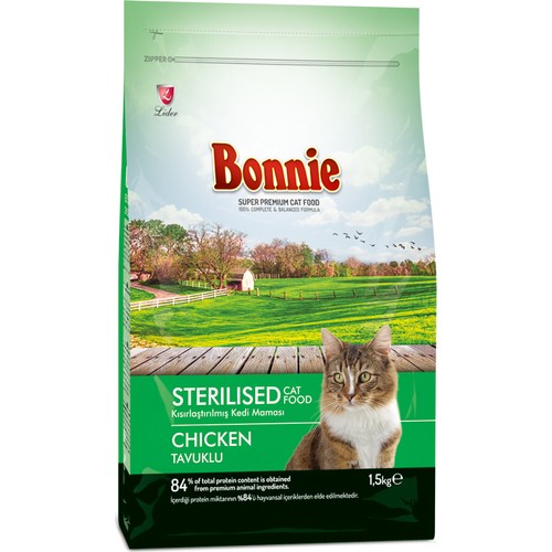 Bonnie Sterilised Tavuklu Kısır Kedi Maması 1,5 kg Fiyatı