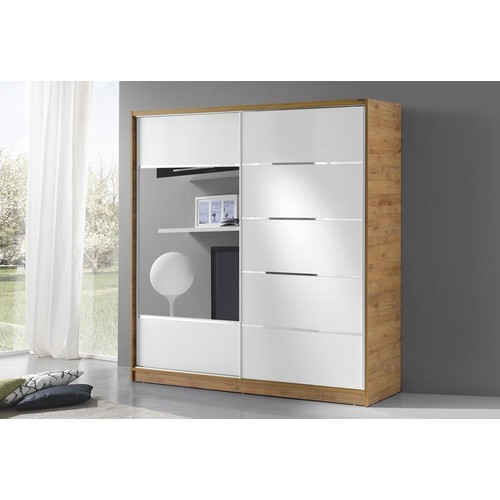 Yıldız Mobilya Kale Mdf Aynalı Sürgü Kapaklı Gardırop Meşe Fiyatı