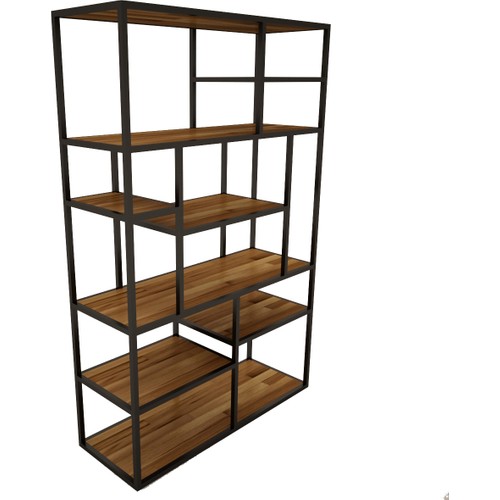 Barbar Tasarım Delka Kayın Masif Ahşap 5 Raflı Kitaplık Fiyatı