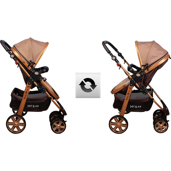 McRae MC540 Premium Gold Trio Travel Sistem Bebek Arabası McRae MC540 Premium Gold Trio Travel Sistem Bebek Arabası