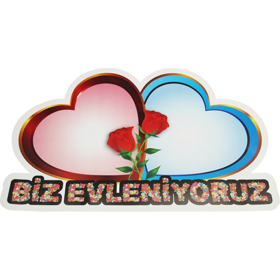 Kazanabil biz evleniyoruz yazılı çift kalp harflik gelin arabası süsü Kazanabil Biz Evleniyoruz Yazılı Çift Kalp Harflik Gelin Arabası Süsü