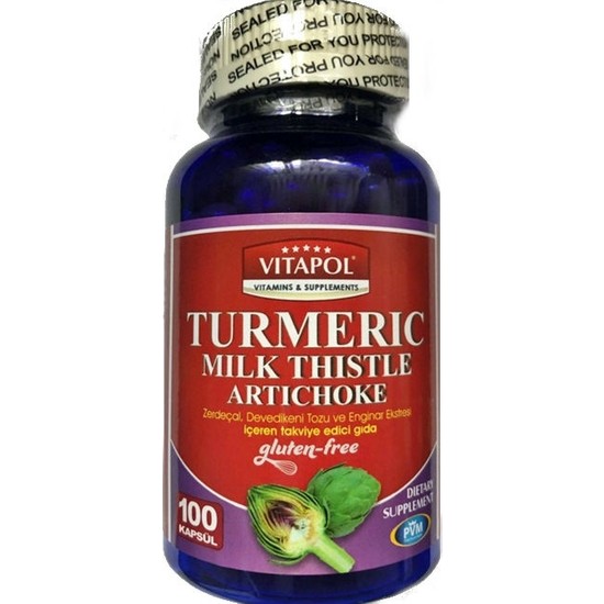 Vitapol Turmeric Milk Thistle Artichoke Gluten Free 100 Fiyatı