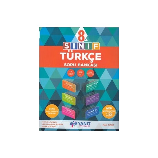 Yanıt Yayınları 8. Sınıf Türkçe Soru Bankası 2019 Yeni Müfredat