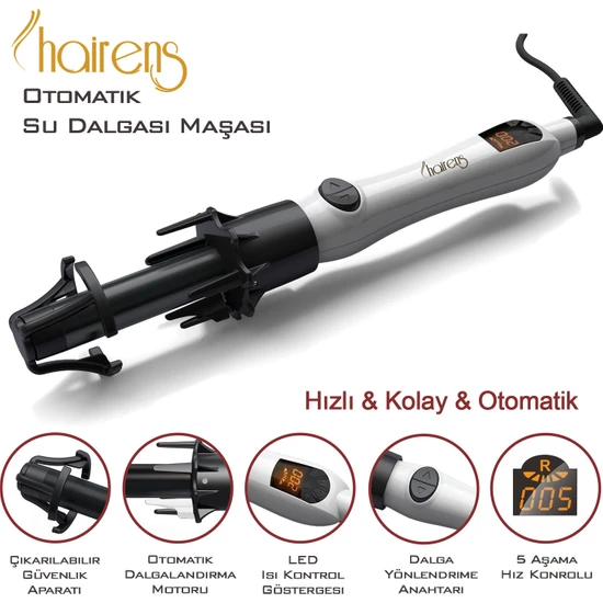 Hairens® Hrs-320 Otomatik Saç Maşası 208,90 TL