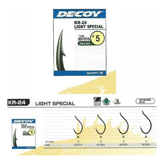 Decoy KR-24 Light Special Black Nickel #2 Olta İğnesi