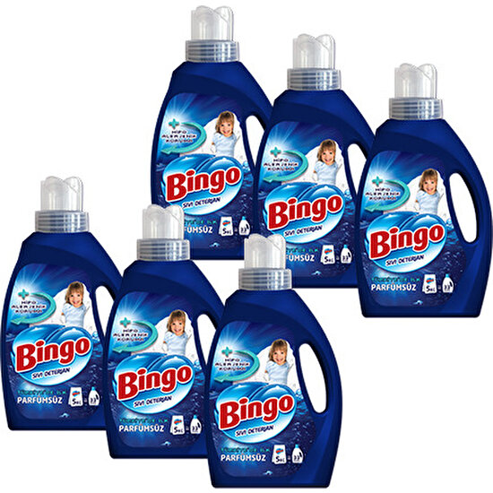 Bingo Matik Sıvı Deterjan Parfümsüz 975 ml - 6'lı Set