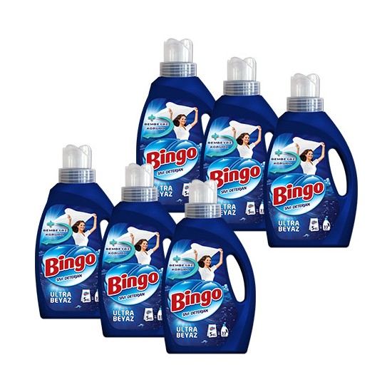 Bingo Matik Sıvı Deterjan Ultra Beyaz 2145ml 6�lı Set Fiyatı