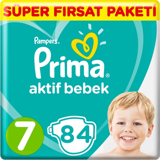 Prima Bebek Bezi Aktif Bebek 7 Beden XX Large Aylık Fırsat