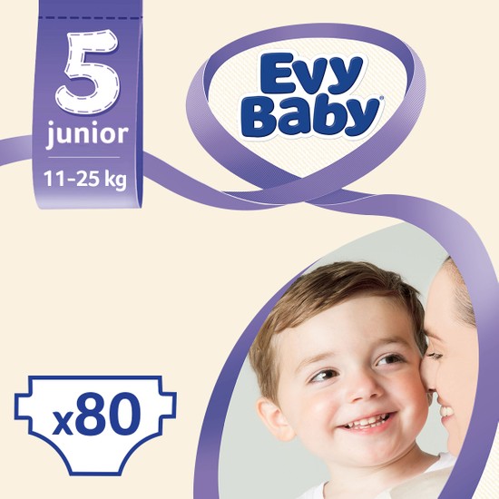 Evy Baby Bebek Bezi Junior 5 Beden Dev Fırsat Aylık Paket