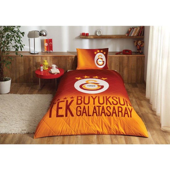 Taç Galatasaray 4 Yıldızlı Tek Kişilik Yatak Örtüsü Fiyatı