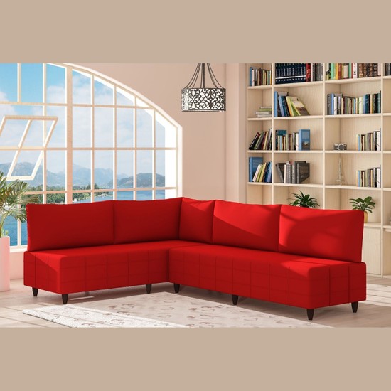 Evdemo Eda L Köşe Koltuk Takımı Kırmızı Fiyatı Taksit Seçenekleri