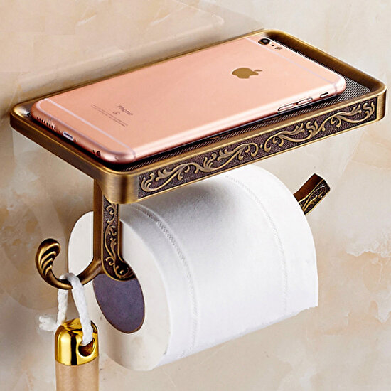 Hedi'S Cep Telefonu Raflı Antik Tuvalet Kağıdı Tutucu