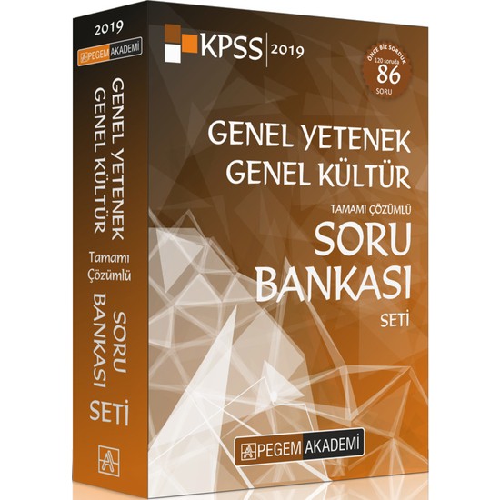2019 KPSS Genel Yetenek Genel Kültür Tamamı Çözümlü Soru Bankası Seti 5 Kitap
