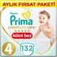 Prima Premium Care Külot Bebek Bezi 4 Beden Aylık Fırsat Paketi 132 Adet