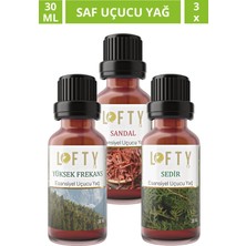 Lofty Sedir, Sandal, Frekans  Uçucu Yağ  Buhurdanlık Esansı Oda Kokusu  Esans Buhur Yağı 30ML