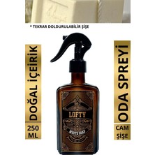 Lofty Beyaz Sabun Cam Şişe Oda ve Çamaşır Spreyi Vegan Içerik / Oda Parfümü / Oda Kokusu Lüx / White Soap