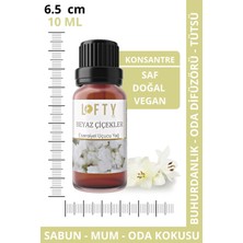 Lofty Beyaz Çiçekler  Uçucu Yağ  Buhurdanlık Esansı Konsantre Oda Kokusu Esans Buhur Yağı 10 ml