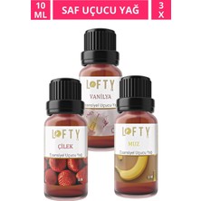 Lofty Çilek, Muz, Vanilya Smoothie  Uçucu Yağ  Buhurdanlık Esansı Oda Kokusu Esans Buhur Yağı 10 ml