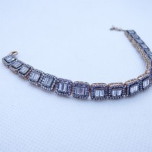 Motif Silver Rose Baget Kesim  Gümüş Bileklik