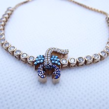 Motif Silver Turkuaz Akrep Figürlü Gümüş Bileklik