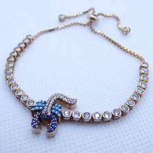 Motif Silver Turkuaz Akrep Figürlü Gümüş Bileklik