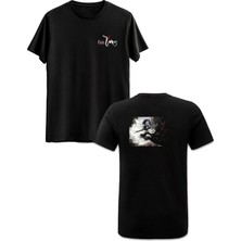 Fate /zero Anime Ön Arka Baskılı Siyah Tshirt
