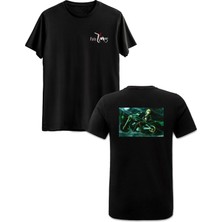 Fate /zero Anime Ön Arka Baskılı Siyah Tshirt