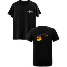 Fate /zero Anime Ön Arka Baskılı Siyah Tshirt