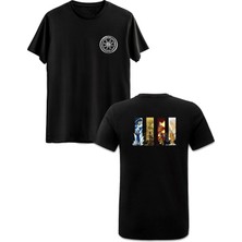 Avatar The Last Airbender Ön Arka Baskılı Siyah Tshirt